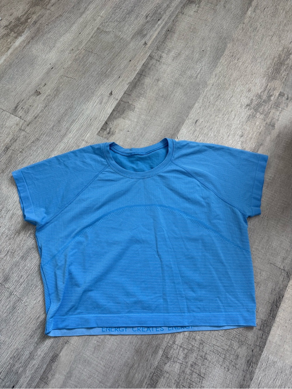 lululemon athletica Blue Cropped Performance Tee